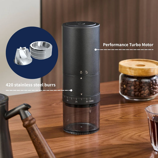 Barista Electric Coffee Grinder With Stainless Steel Burr