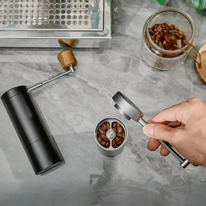 Manual Coffee Grinder With Stainless Steel Burr